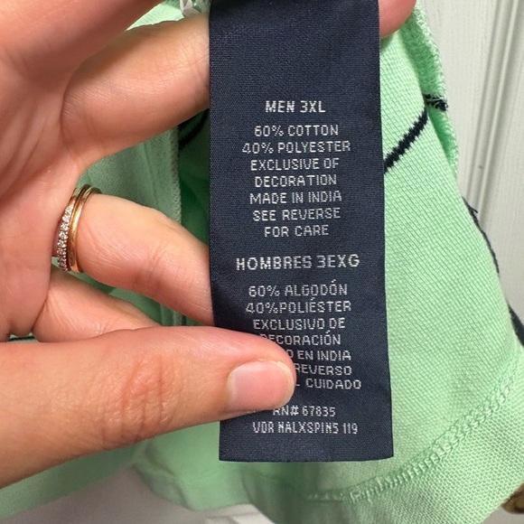 💕 2 For $10 Nautica Striped Casual Polo Size 3XL - Picture 5 of 7